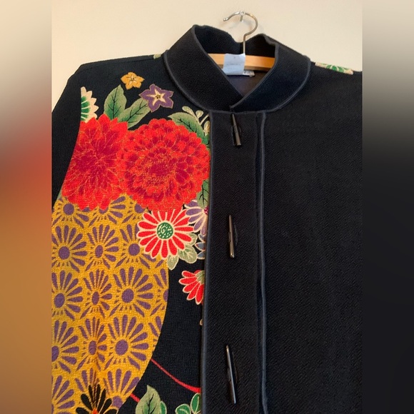 Moonlight Y & S Fashion floral jacket mixed fabrics patchwork style #65 size sm - Picture 3 of 9